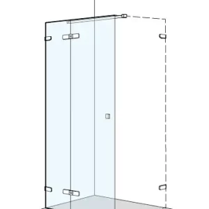 Acheter Direct Porte battante Koralle S505 Plus Chromé Verre clair